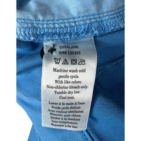 Everlane Womens Cotton Organic Stretch Chino Pants Blue Cropped Casual Size 6 - Picture 12 of 14